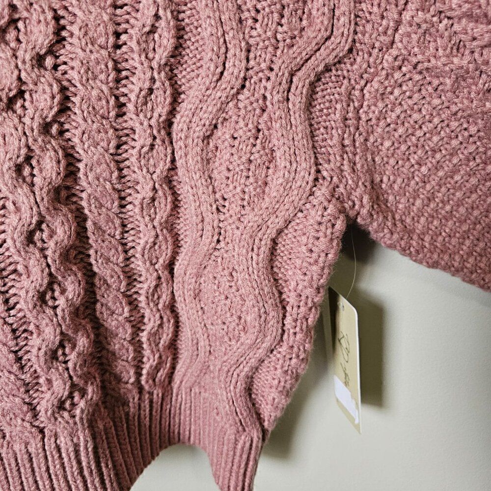 NWT RD STYLE PINK CHUNKY PULLOVER SWEATER COZY SIZE M - Picture 9 of 16